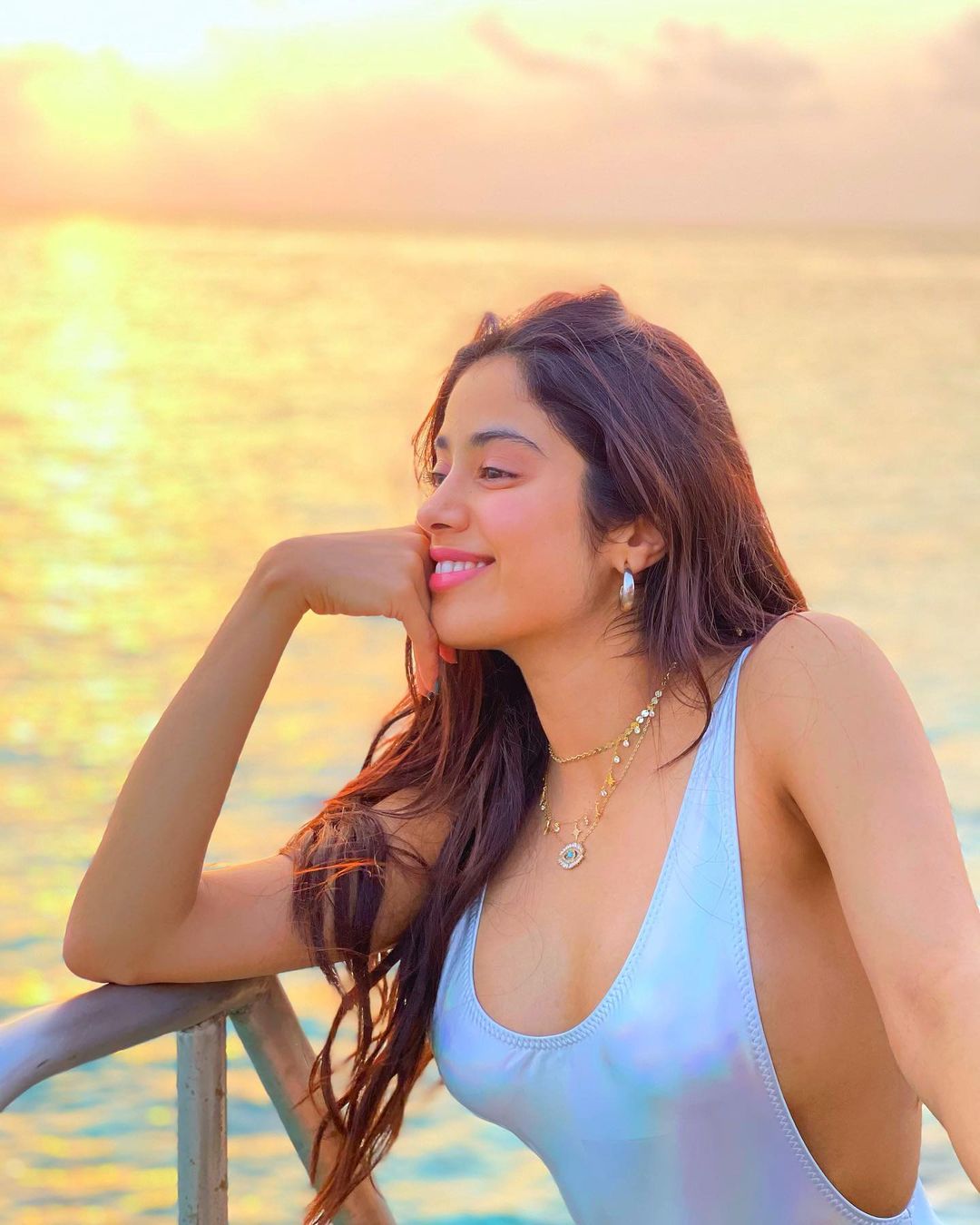 Janhvi Kapoor raises the hotness bar in a shocking metallic monokini - See Pics